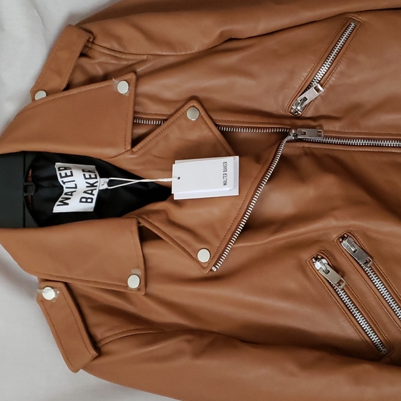 NEW Walter Baker Allison Leather Moto Jacket - Picture 2 of 12